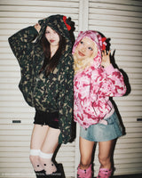 ×HELLO KITTY Eared Zip Hoodie