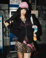 Y2k 毛绒拉链连帽衫