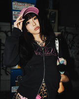 Y2k 毛绒拉链连帽衫