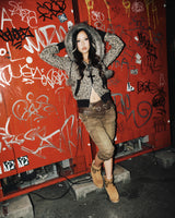 Y2k 毛绒拉链连帽衫