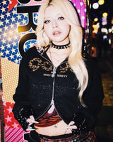 OG Logo Glitter Zip Hoodie