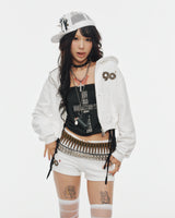 90 Logo Glitter Zip Hoodie