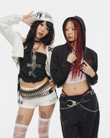 90 Logo Glitter Zip Hoodie