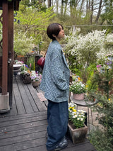 Check tailored ss jacket