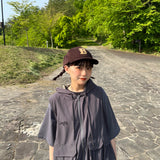 B logo patch corduroy cap