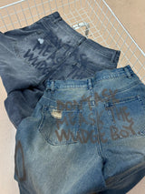 damage print denim