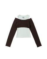 雙層飾釘上衣