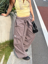 WAIST RIBBON CARGO PANTS
