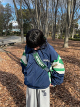 bi-color nylon blouson