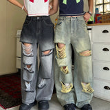 Distressed Baggy Denim