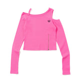 rib shoulder long tee