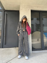 Vintage Curve switching sweat pants