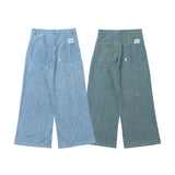 Random gradation buggy denim