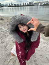 OE logo far zip hoodie