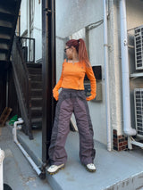 nylon shirring pants