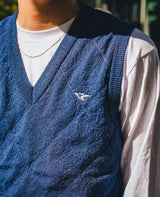 縫jacquard針織背心