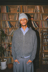 ballsy knit double zip hoodie