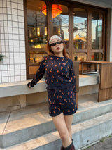 【jouetie×HTH】フリルフラワーニットパンツ