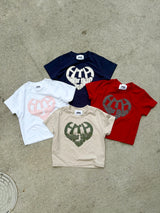 HEART LOGO APPLIQUÉ CROPPED TEE