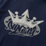 國王徽標拉鍊連帽衫