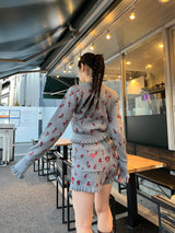 【jouetie×HTH】フリルフラワーニットTOPS