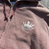 國王徽標復古連帽工作夾克