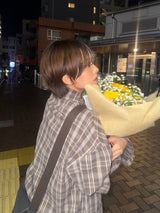 チェック柄のテーラードジャケット