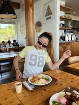 numbering raglan tee