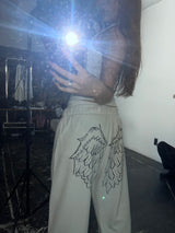 Cross logo sweat pants