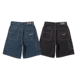 BU STRIPE DENIM SHORTS
