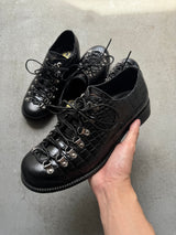 Crocodile Embossed Low-Top Shoes
