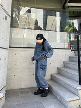 像心臟徽標汗水褲一樣復古