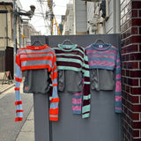 layered border sheer knit