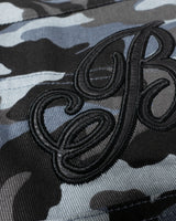 BU CAMOUFLAGE PATTERN BAGGY SHORTS