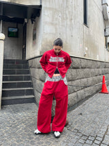 Check pattern sweat pants