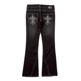 Cross Patch Low-Rise Denim Pants