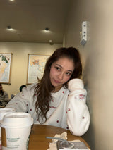 random heart cropped sweat