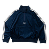 velours track half zip jacket