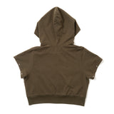 short sleeve zip hoodie