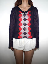 ARGYLE SWITCH KNIT