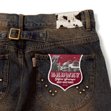 Grunge studs wide denim