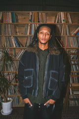 reversible fur flight jacket