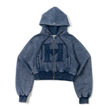 H Vintage logo zip hoodie