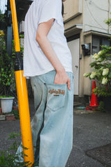 OVER DYE DOUBLE KNEE DENIM