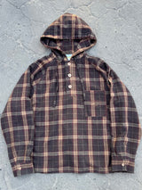 wool like check hood