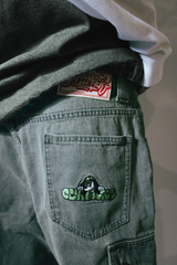 Double Denim Cargo Pants