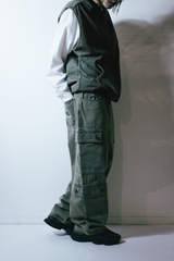Double Denim Cargo Pants