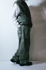 Double Denim Cargo Pants