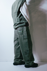 Double Denim Cargo Pants