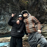 Micro Fake down Half Zip Hooded Pullover